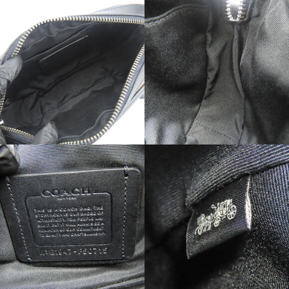Coach Shoulder Bag F50715 Signature Leather Black Brown Women's Men's COACH